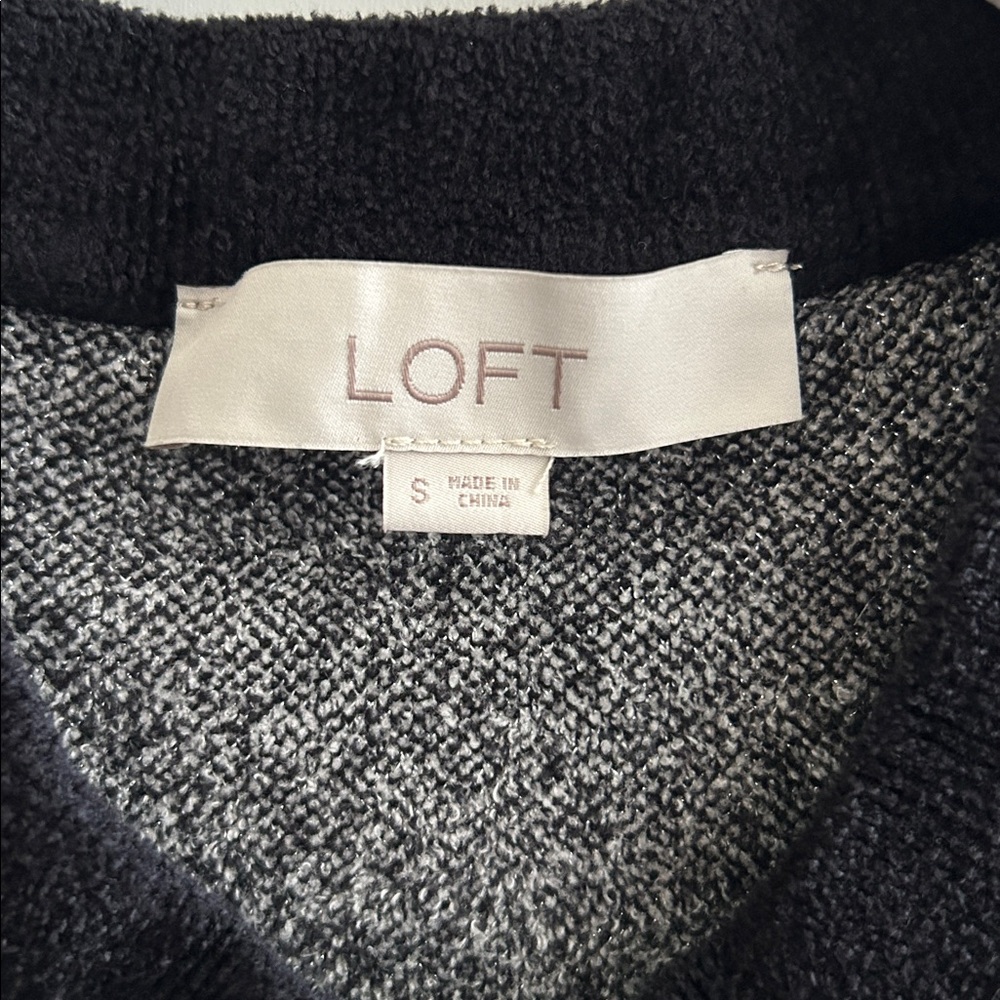 LOFT Houndstooth Cardigan Sweater - Picture 6 of 7